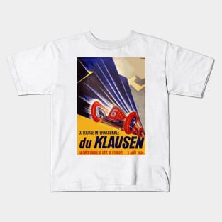 1934 Klausen Automobile Race, Klausen Switzerland - Vintage Poster Design Kids T-Shirt